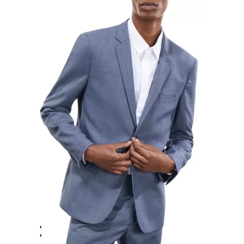 The Kooples Micro Super 110 Sky Blue Wool Blazer Jacket EU 50 (US 40)